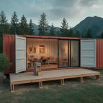 Circular economy principles applied to container construction and interior design