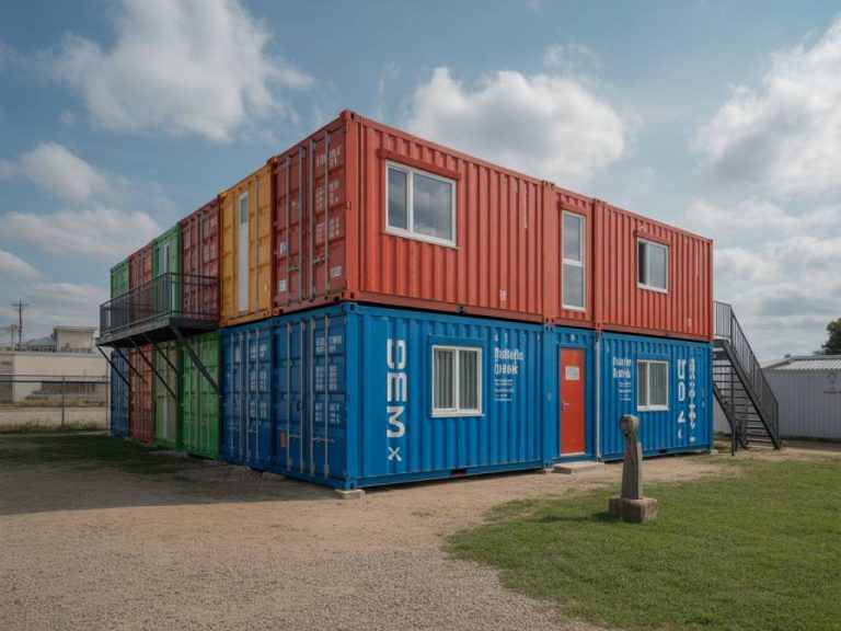 Adaptive reuse of containers for schools, clinics and emergency shelters