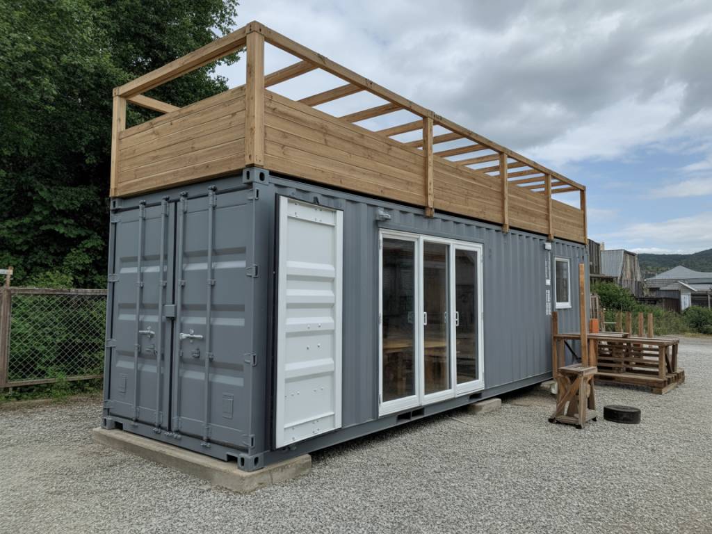 Using reclaimed steel and timber to reduce the carbon footprint of container builds