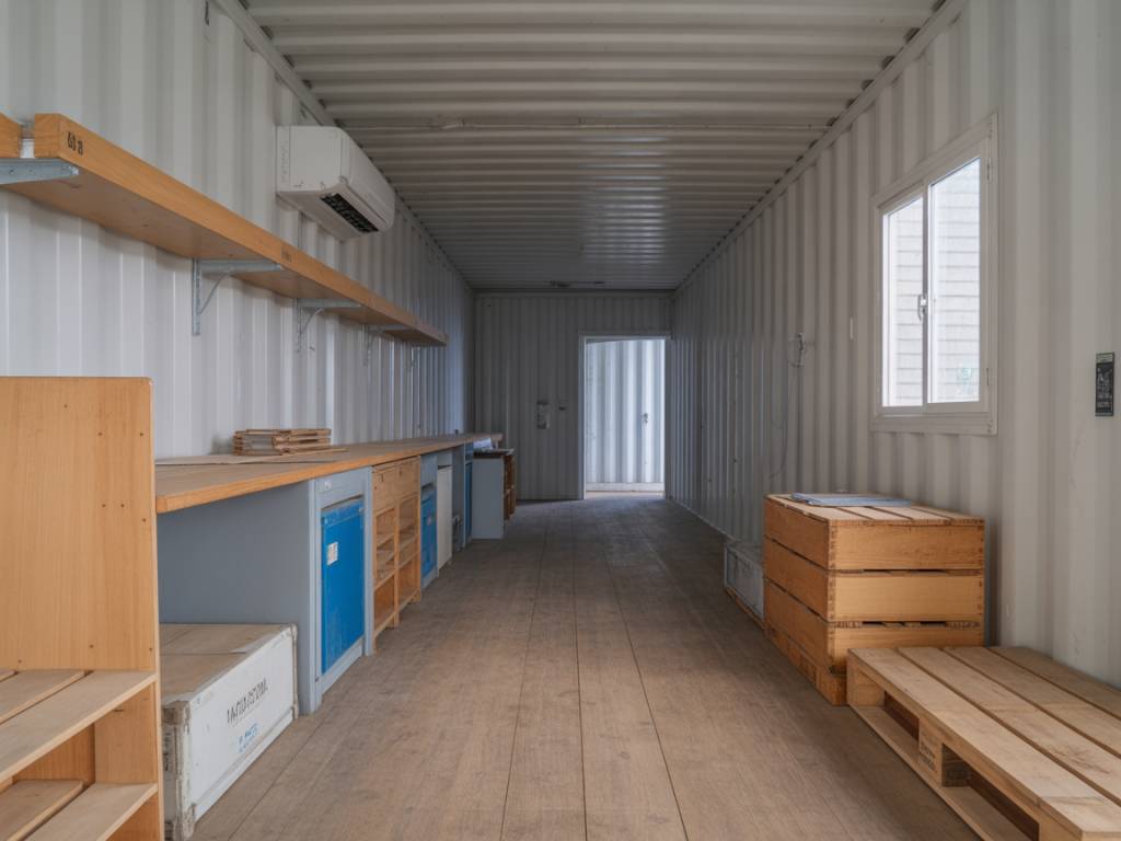 Upcycling industrial waste into stylish finishes for container interiors